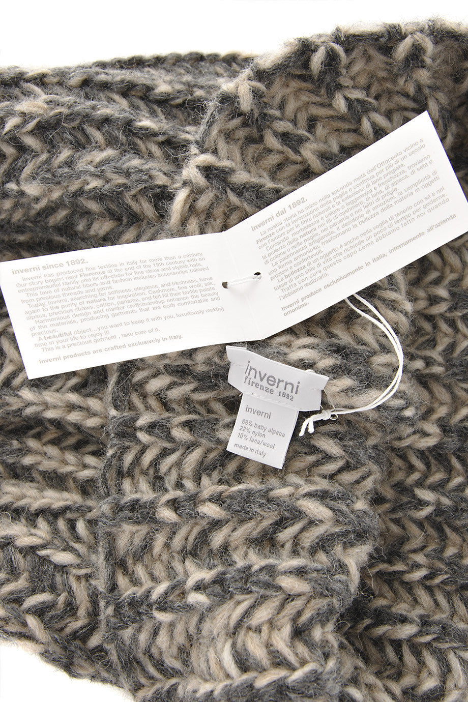 EVEREST Beige Brown Wool Scarf