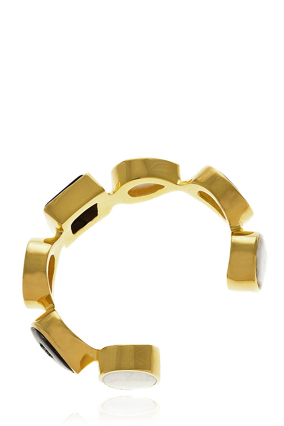 Druzy Επίχρυσο Βραχιόλι με Πολύτιμες Πέτρες - Isharya | Κοσμήματα Jewelry Druzy Gold Bracelet with Gem Rocks