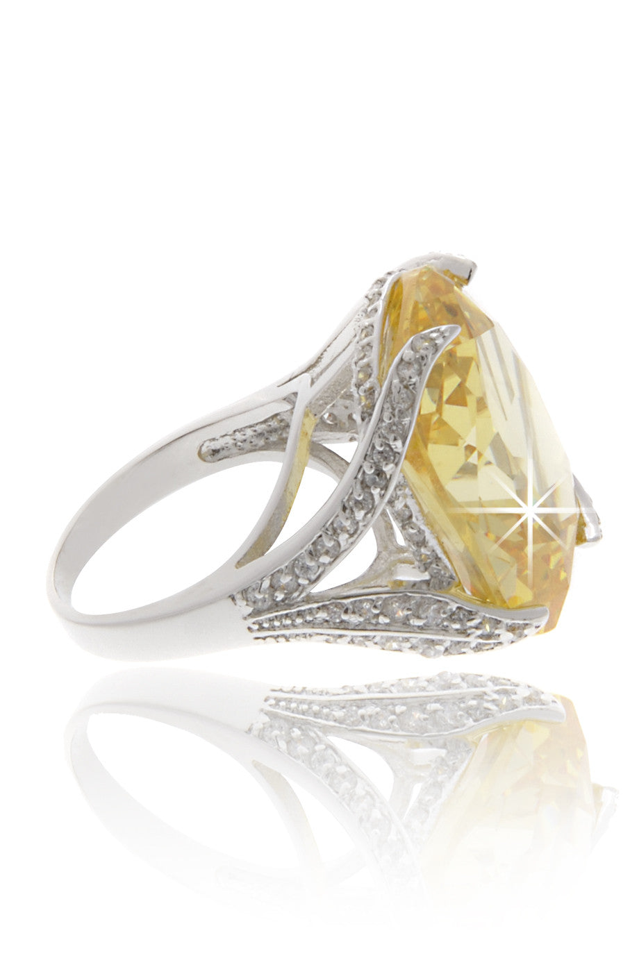 Κίτρινο Δαχτυλίδι με Κρύσταλλο - Kenneth Jay Lane | Κοσμήματα
