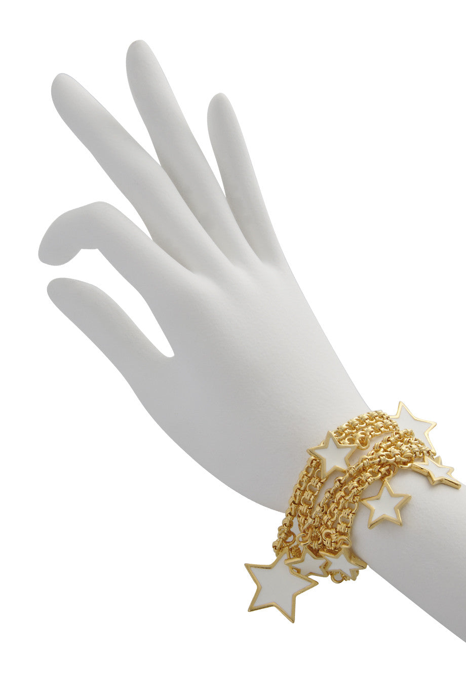 Λευκά Αστέρια Χρυσό Βραχιόλι - Kenneth Jay Lane | Κοσμήματα