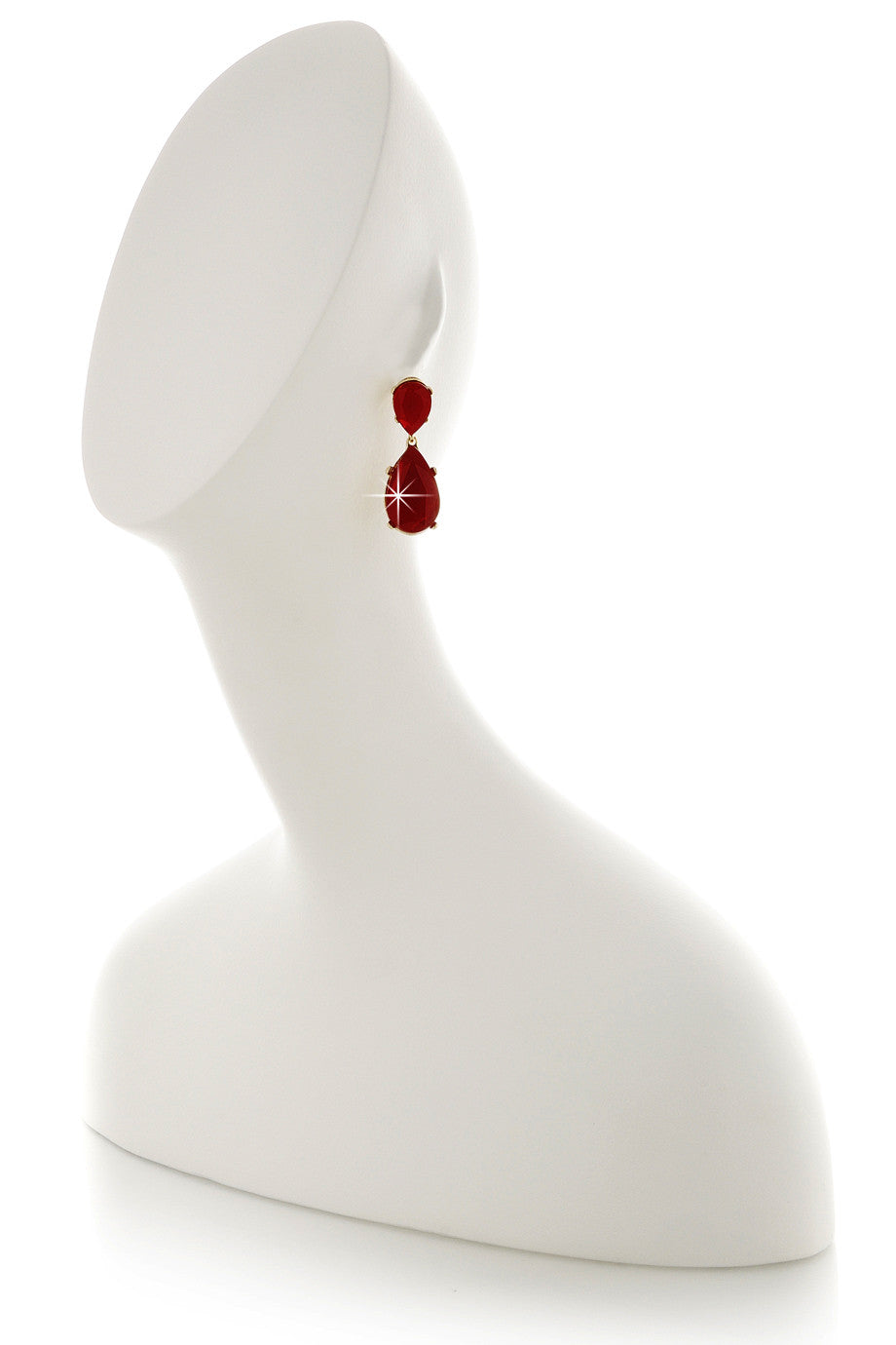 Κόκκινα Σκουλαρίκια με Κρύσταλλα - Kenneth Jay Lane | Κοσμήματα