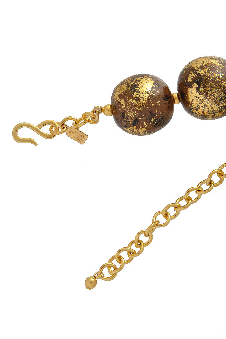 Καφέ Χρυσό Κολιέ με Χάντρες - Kenneth Jay Lane | Κοσμήματα