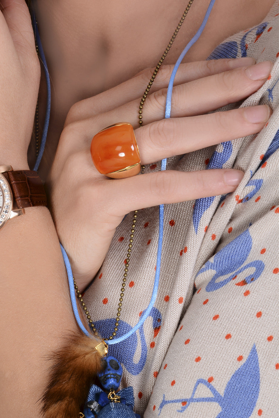 Δαχτυλίδι στο Χρώμα του Κεχριμπαριού - Kenneth Jay Lane | Κοσμήματα