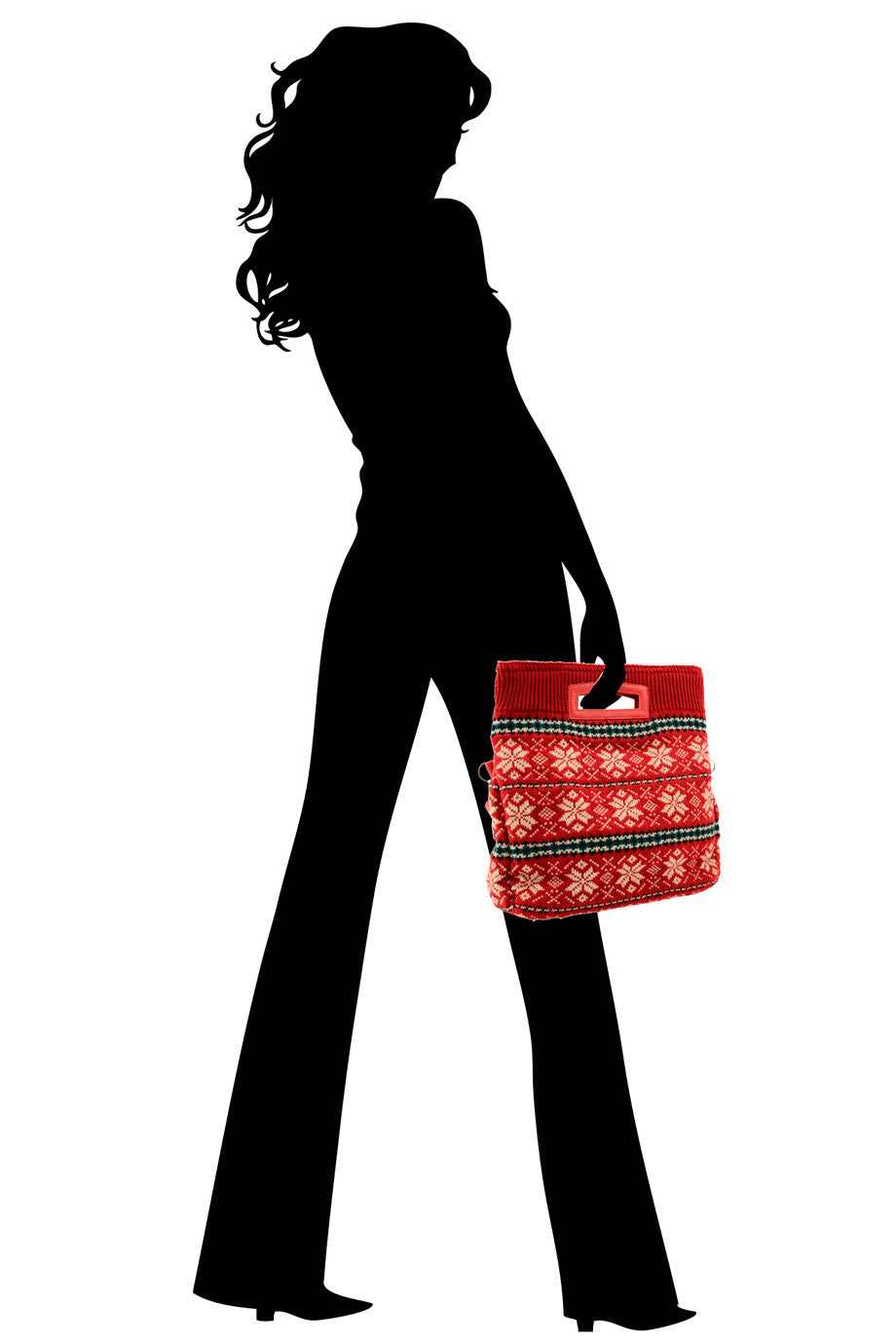 MERILLY Red Knitted Bag