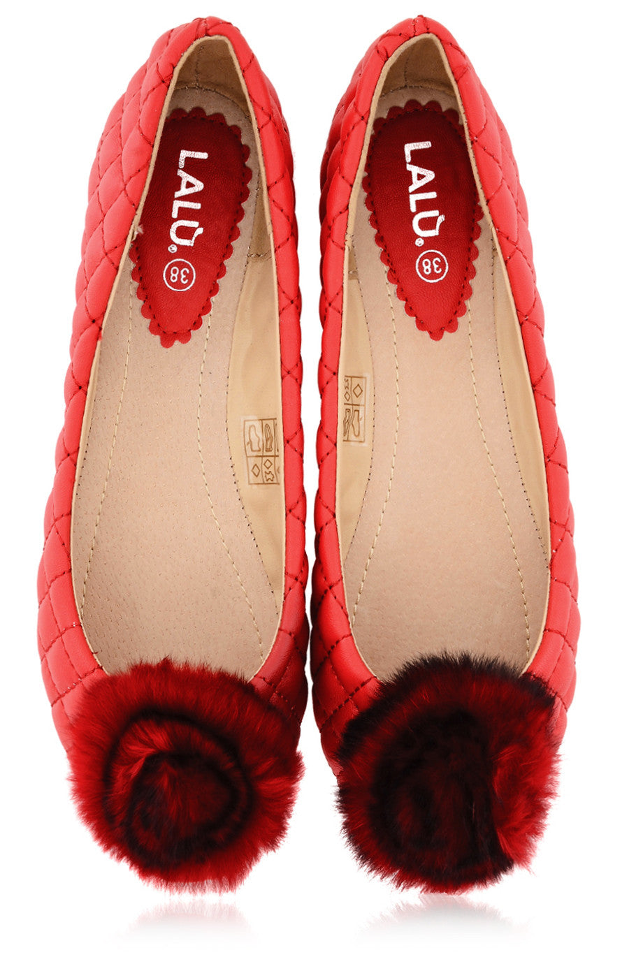 Κόκκινες Καπιτονέ Μπαλαρίνες | Γυναικεία Παπούτσια