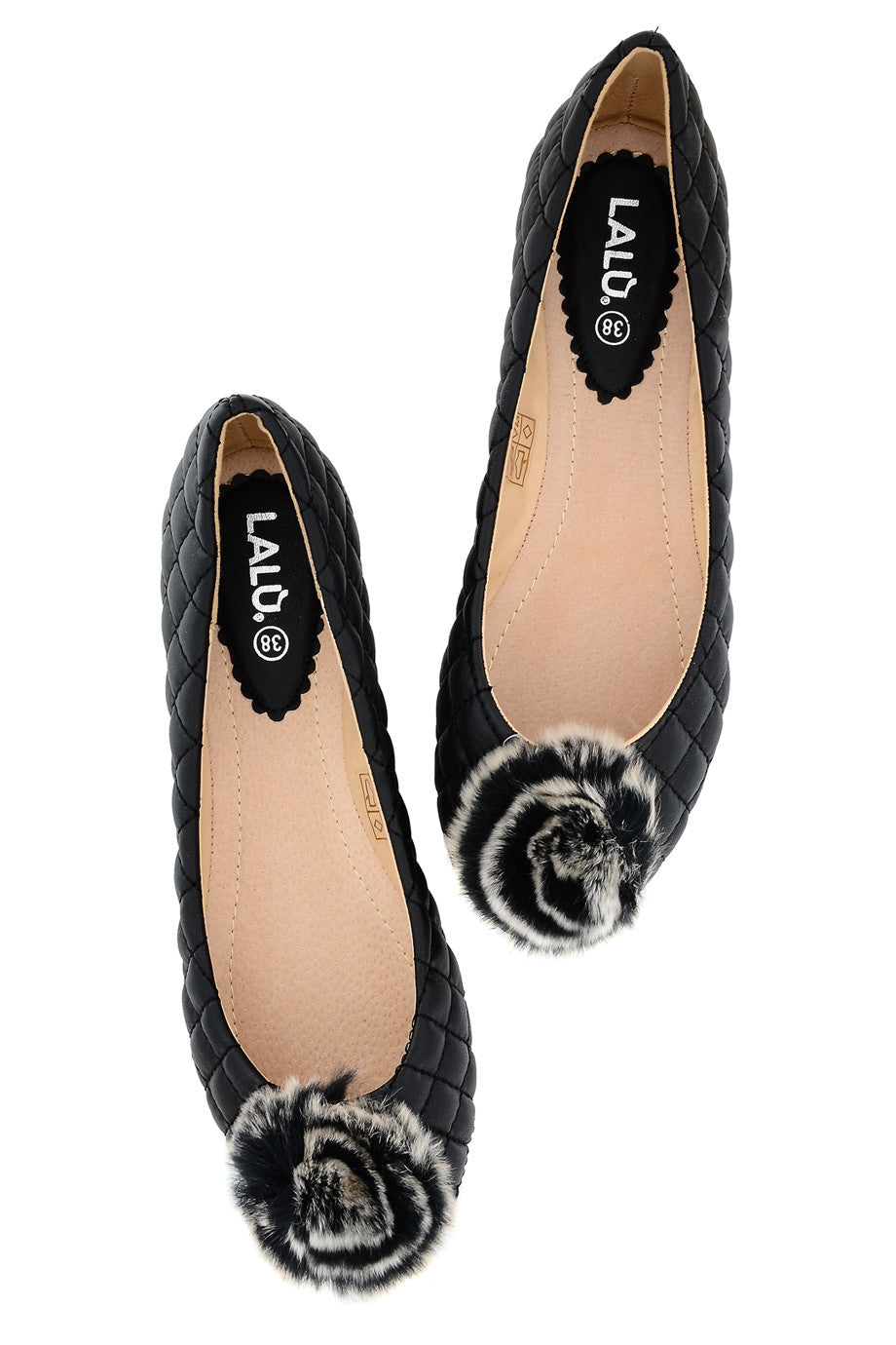 Mαύρες Καπιτονέ Μπαλαρίνες | Γυναικεία Παπούτσια