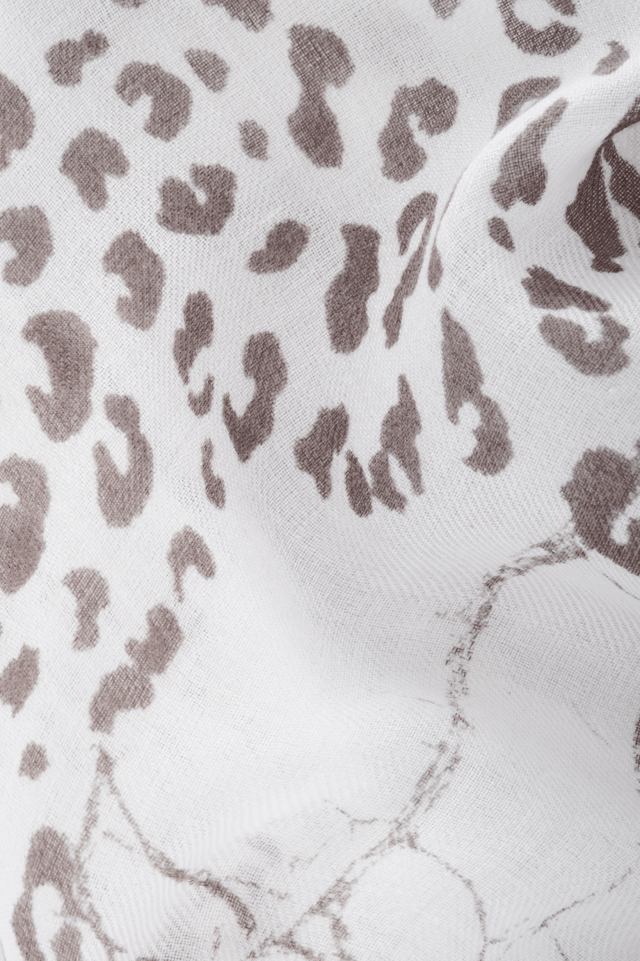 JUNGLE White Gray Scarf