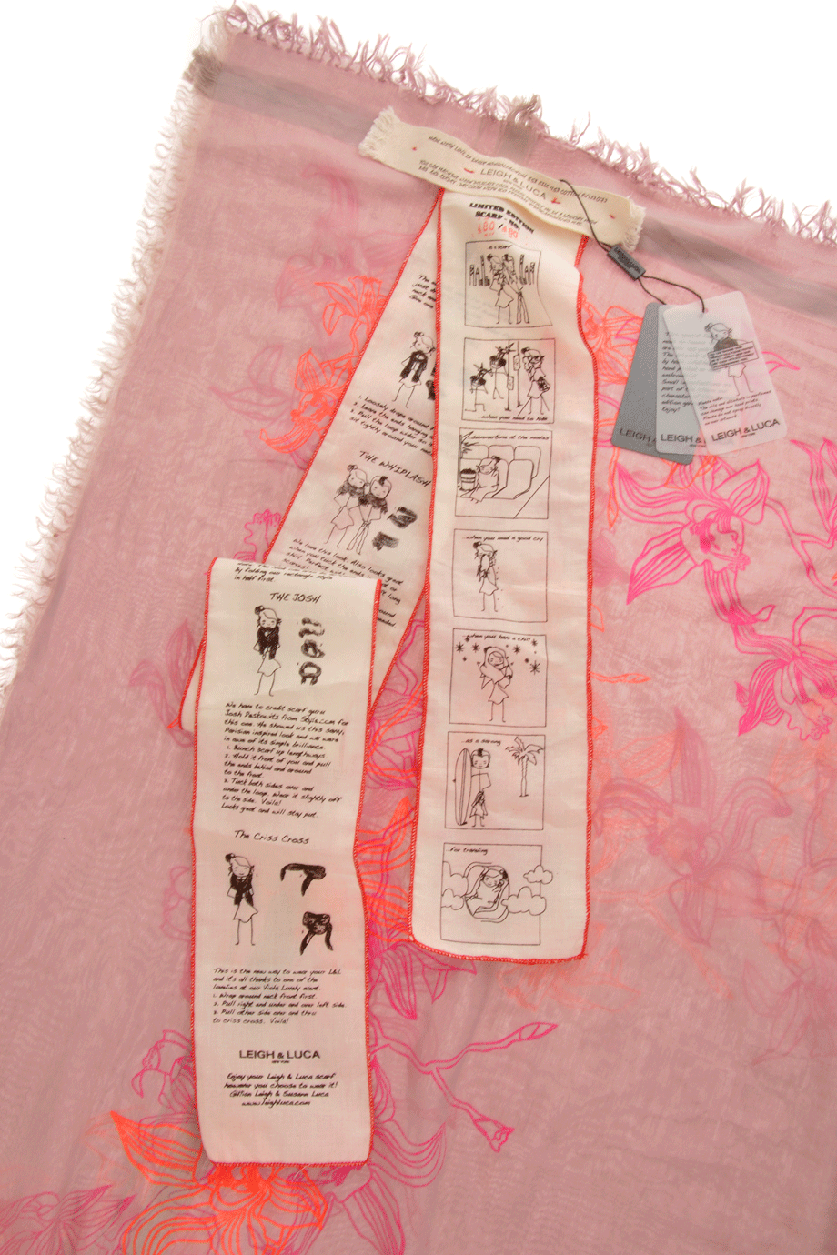 LEIGH & LUCA LILLIES Λιλά Φουλάρι