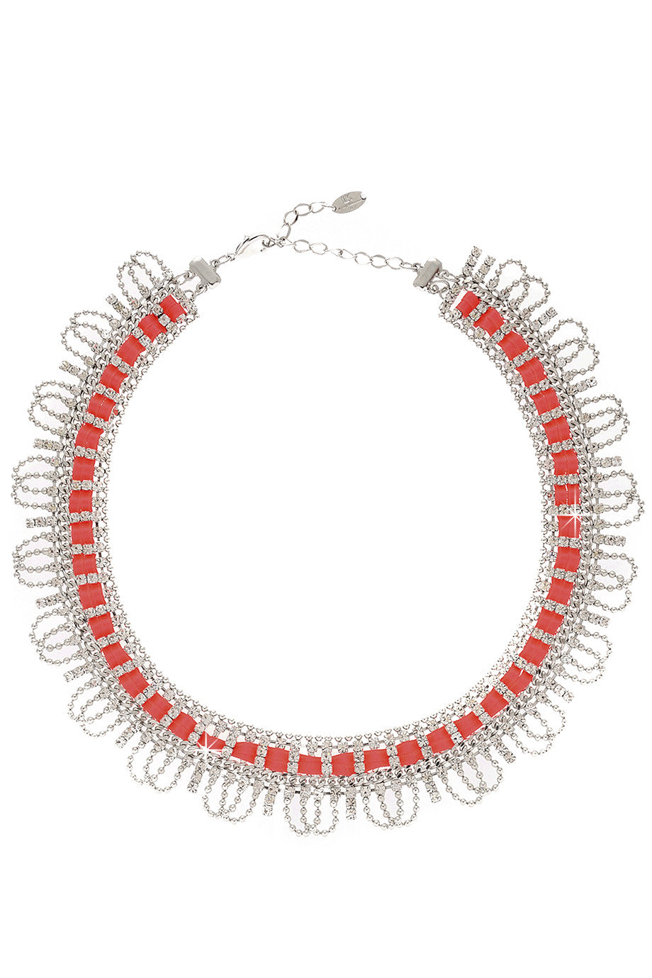 Ασημένιο Κολιέ με Κρύσταλλα - Lk Designs | Κοσμήματα