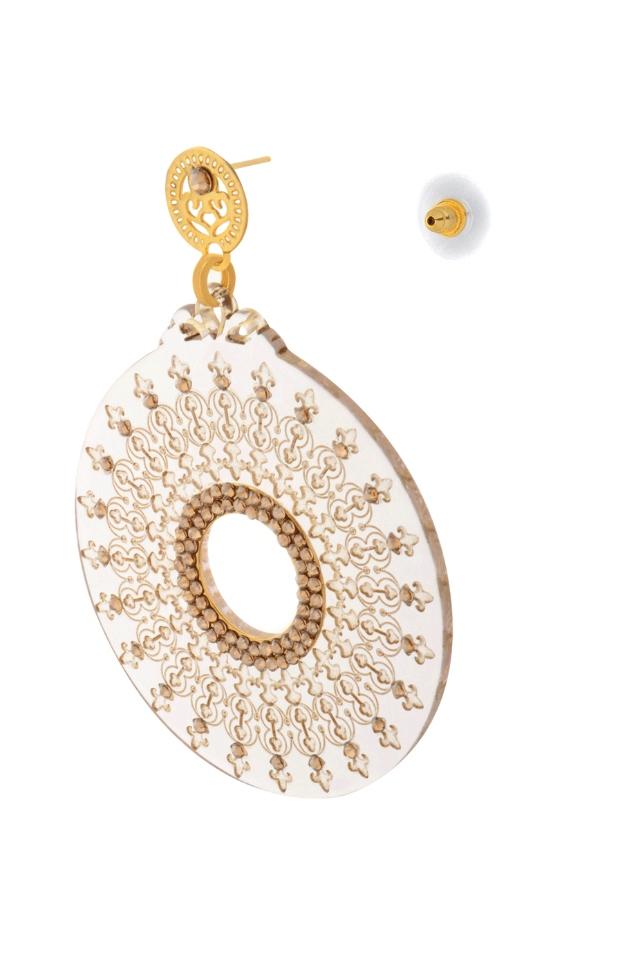 Διάφανα Στρογγυλά Σκουλαρίκια - Lk Designs | Κοσμήματα