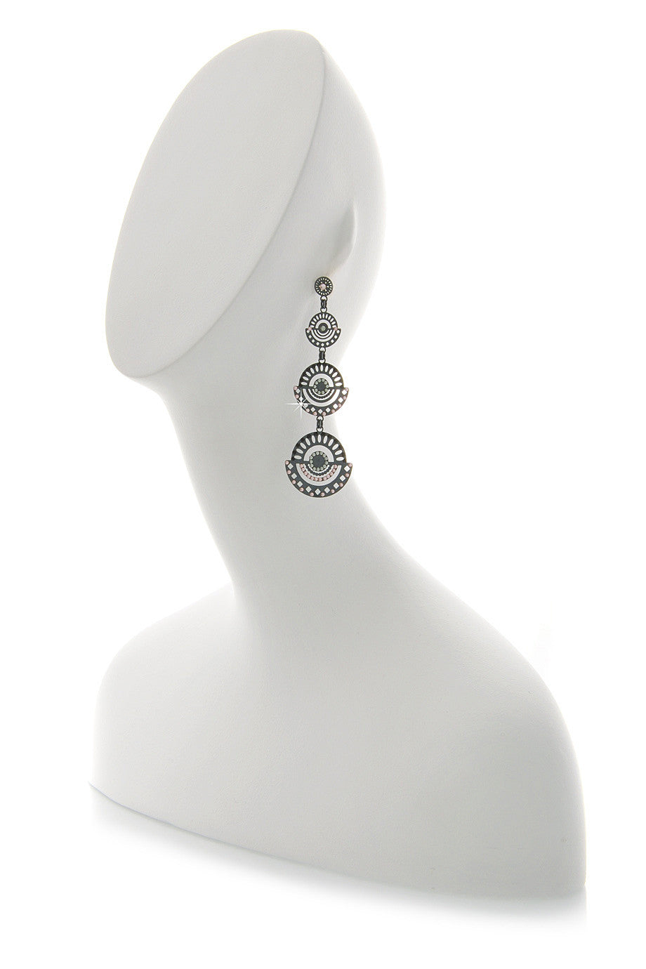 Σκούρα Ασημί Σκουλαρίκια - Lk Designs | Κοσμήματα