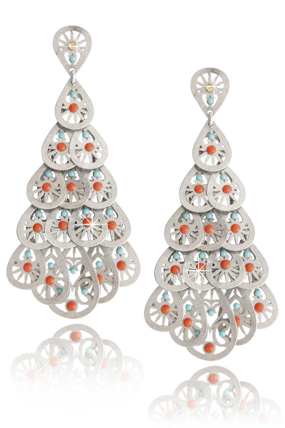 Πολύχρωμα Σκουλαρίκια σε Σχήμα Φύλλου - Lk Designs | Κοσμήματα