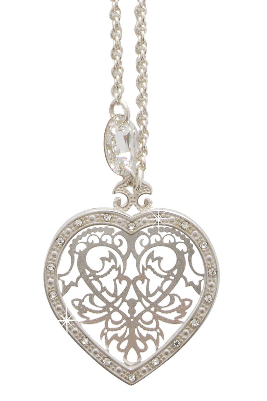 LK DESIGNS - VINTAGE Ασημί Μενταγιόν Καρδιά | Κοσμήματα