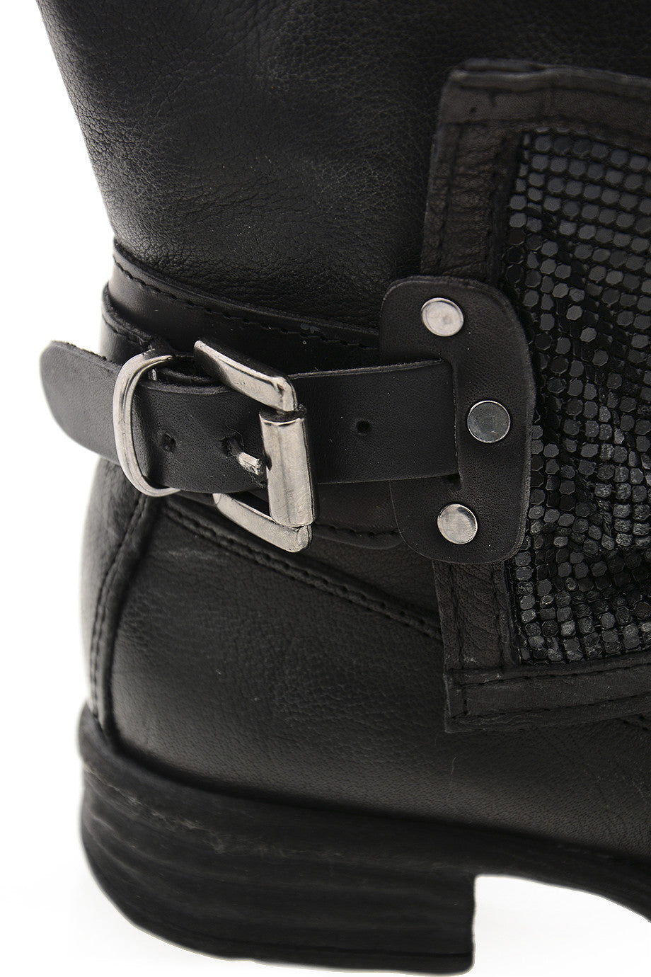 Mαύρα Μποτάκια με Μεταλλικό Πλέγμα - Looking | Γυναικεία Παπούτσια