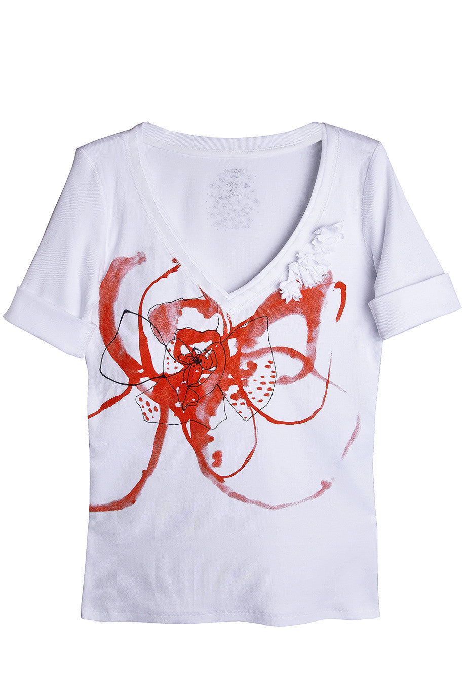 Λευκό Κοντομάνικο Τοπ | Γυναικεία Ρούχα