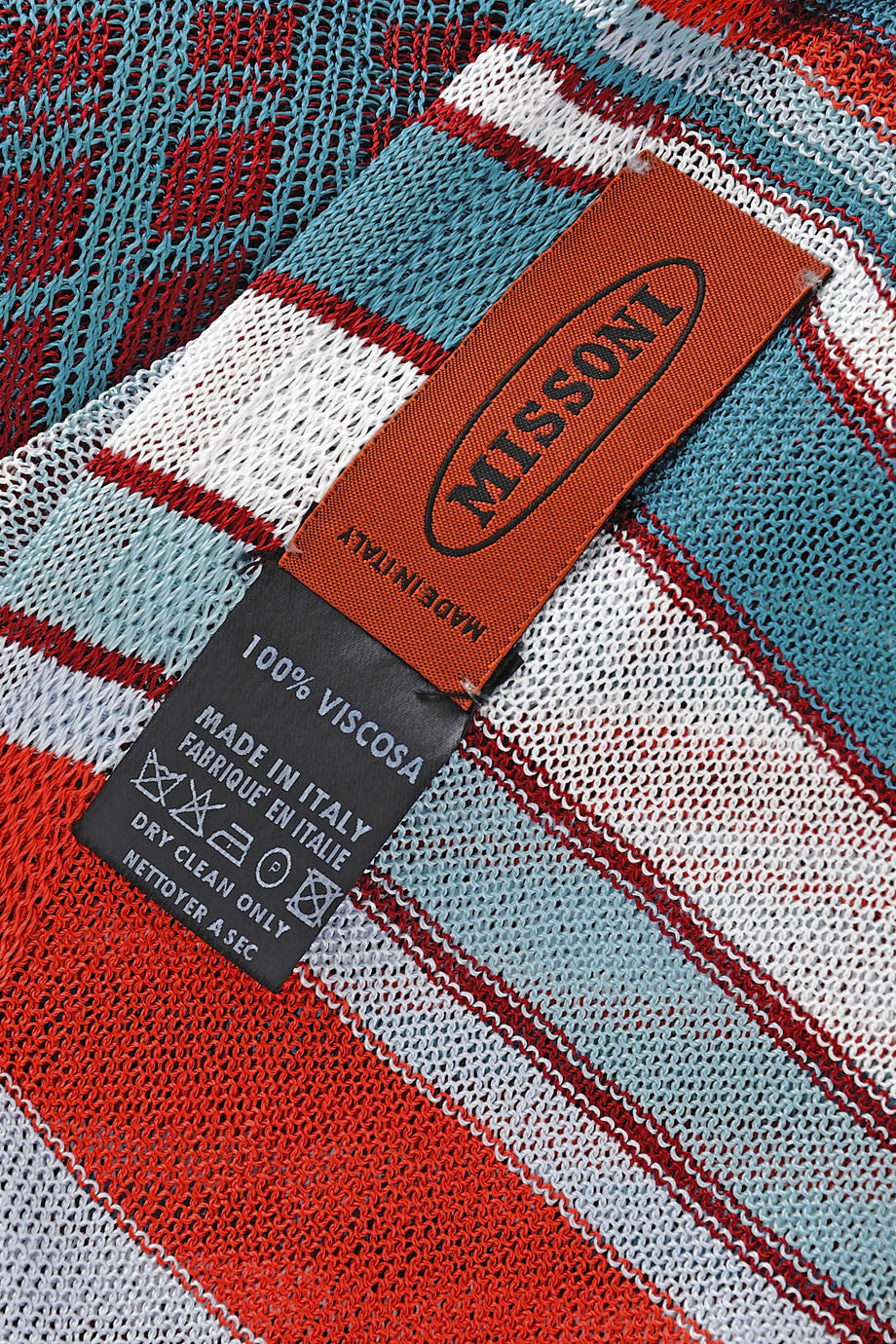 EDITH Red Blue Striped Scarf