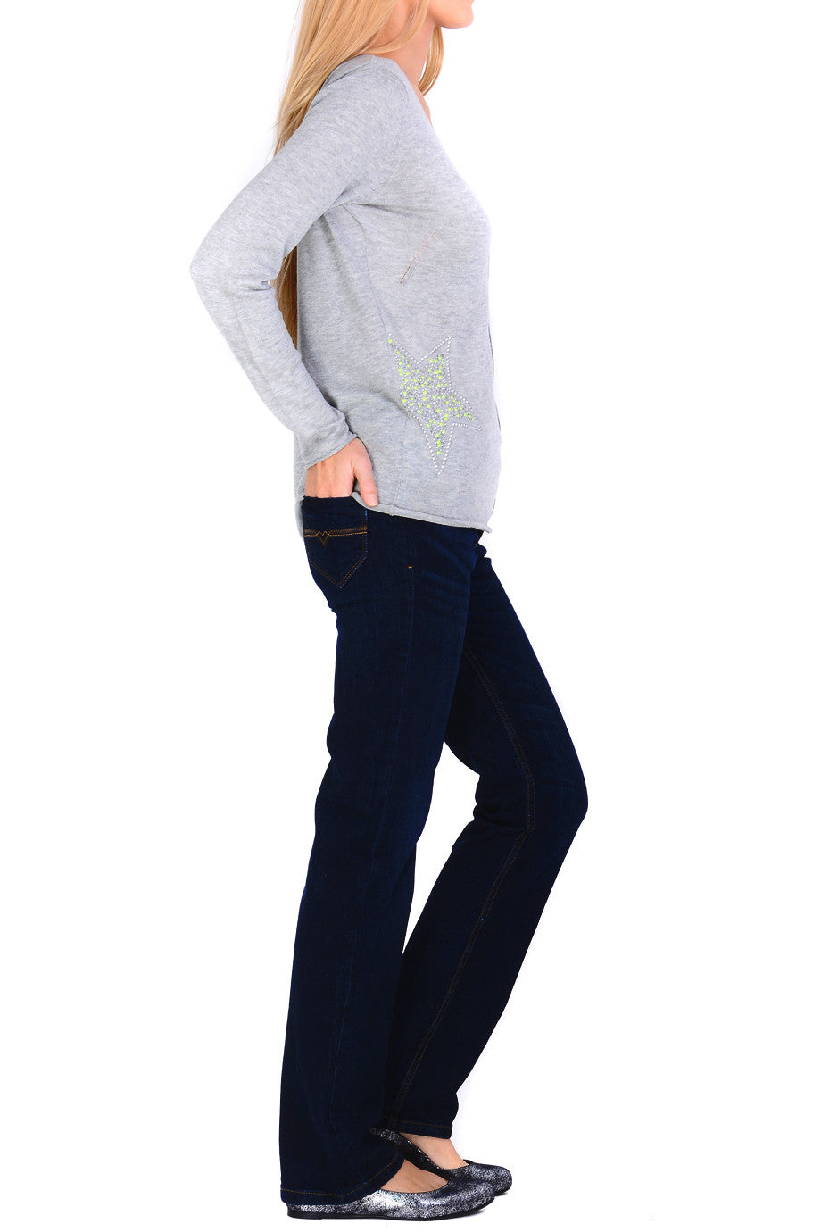 Γκρι Μπλούζα με Αστέρι | Γυναικεία Ρούχα