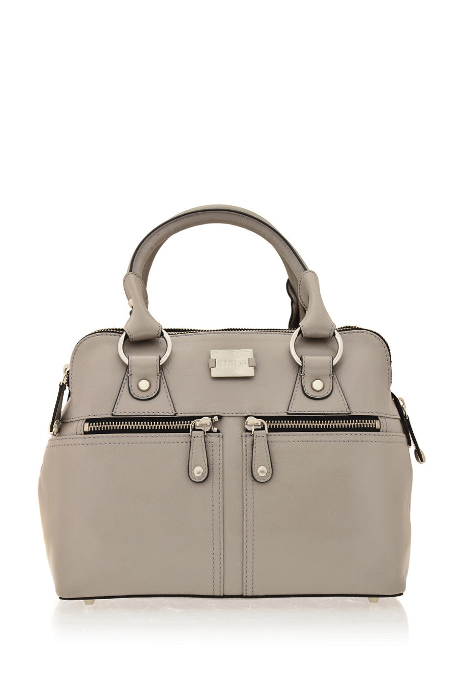 Sac bandoulière en cuir gris PIPPA