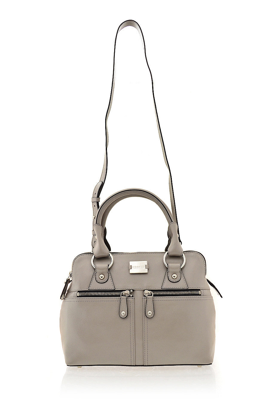 PIPPA Gray Leather Crossbody Bag