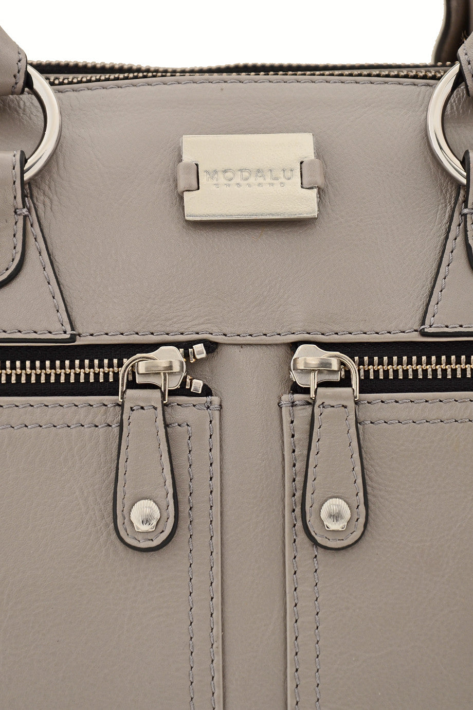 PIPPA Gray Leather Crossbody Bag