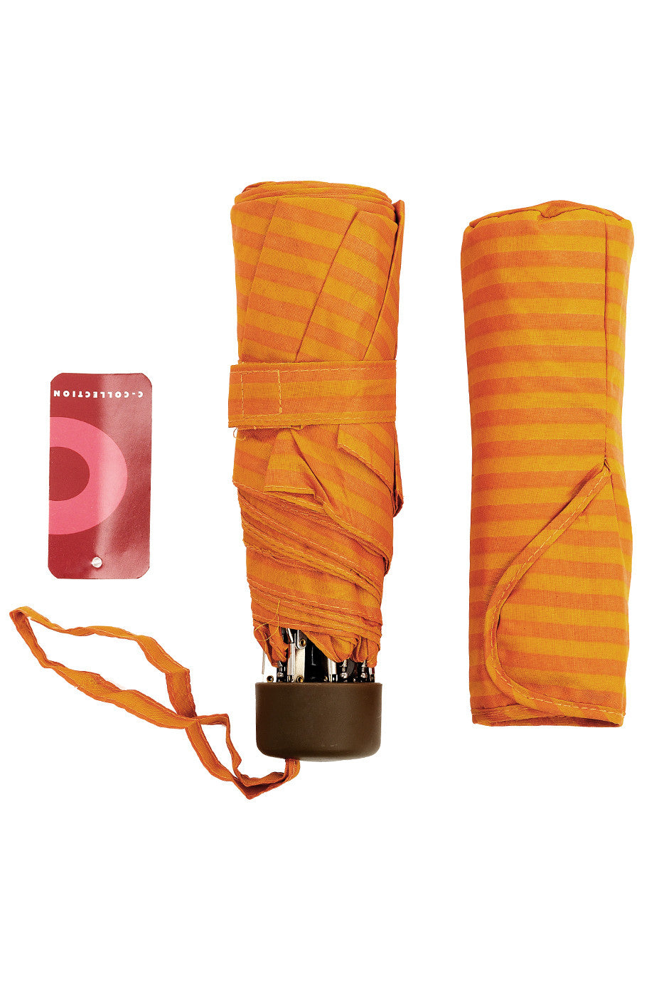 Πορτοκαλί Ριγέ Ομπρέλα - Morellini | Γυναικείες Ομπρέλες