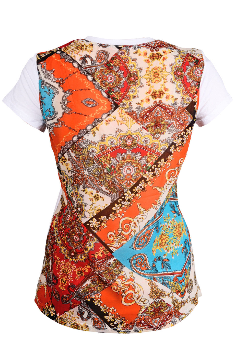 Λευκό Τοπ με Έθνικ Σχέδια | Γυναικεία Ρούχα