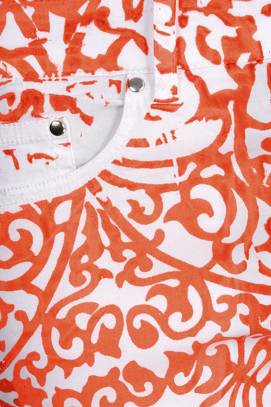 Κοραλί Παντελόνι με Σχέδιο | Γυναικεία Παντελόνια