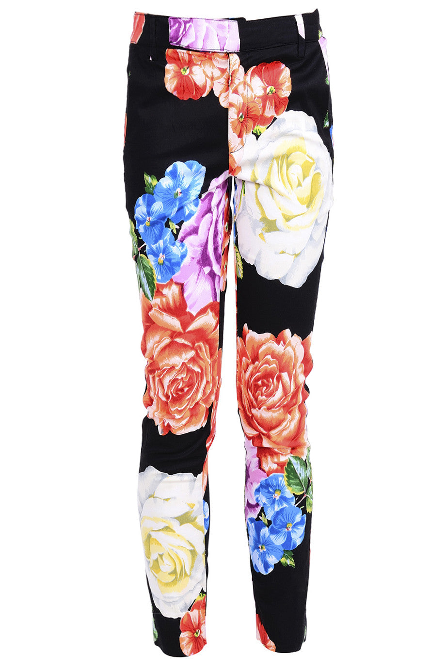 Παντελόνι με Πολύχρωμα Λουλούδια | Γυναικεία Παντελόνια
