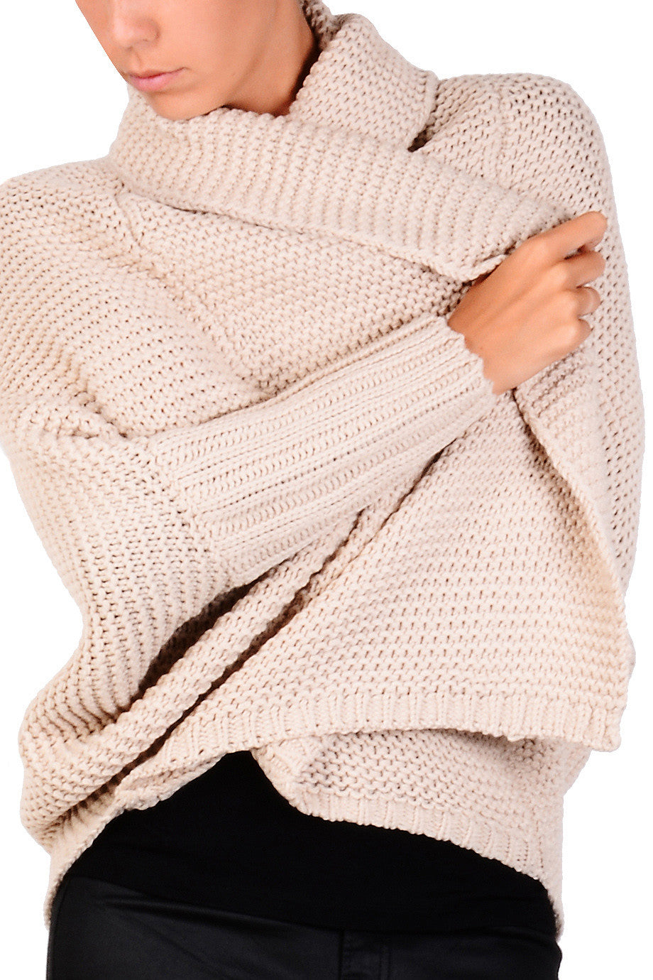 Μπεζ Μάλλινη Ζακέτα | Γυναικεία Ρούχα