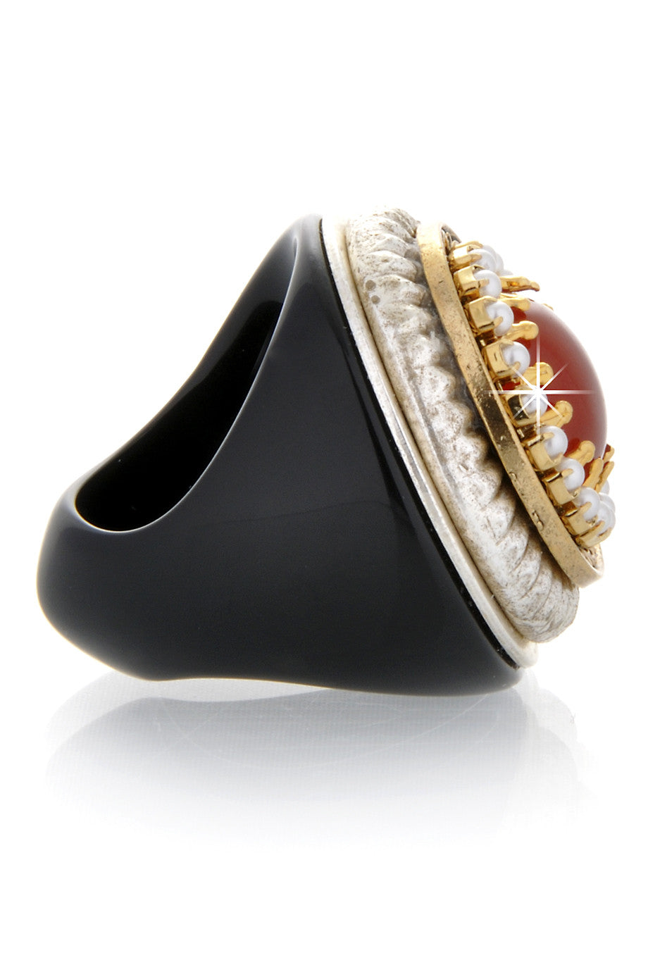 Στρογγυλό Δαχτυλίδι με Πέρλες - Ringseclectic | Κοσμήματα