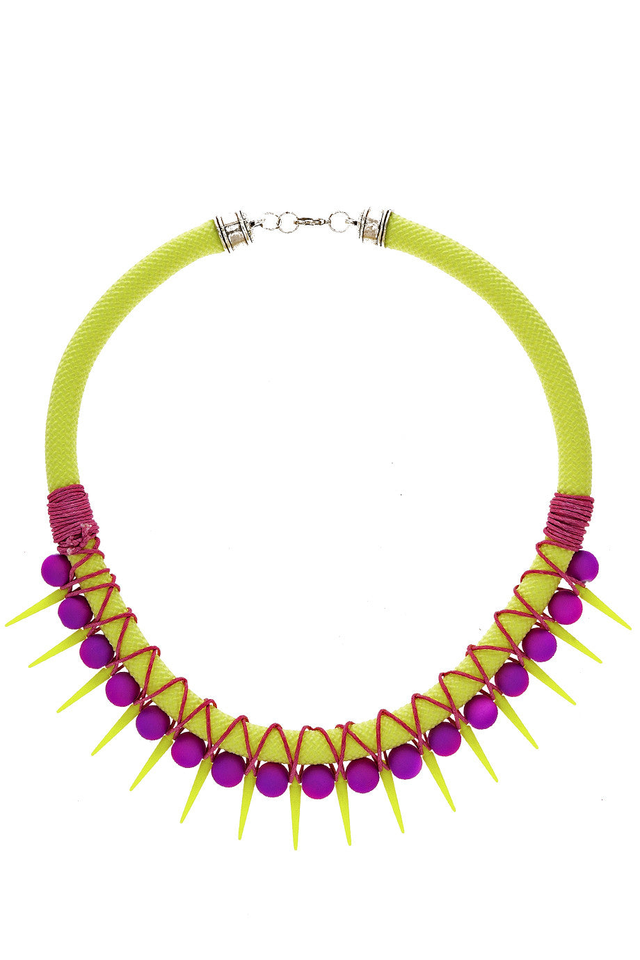 Φωσφοριζέ Κίτρινο Μωβ Κολιέ | Κοσμήματα