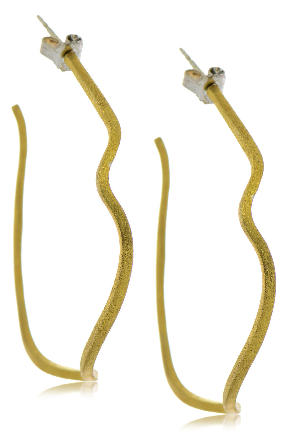 Επίχρυσα Σκουλαρίκια Κρίκοι - Sarina | Κοσμήματα