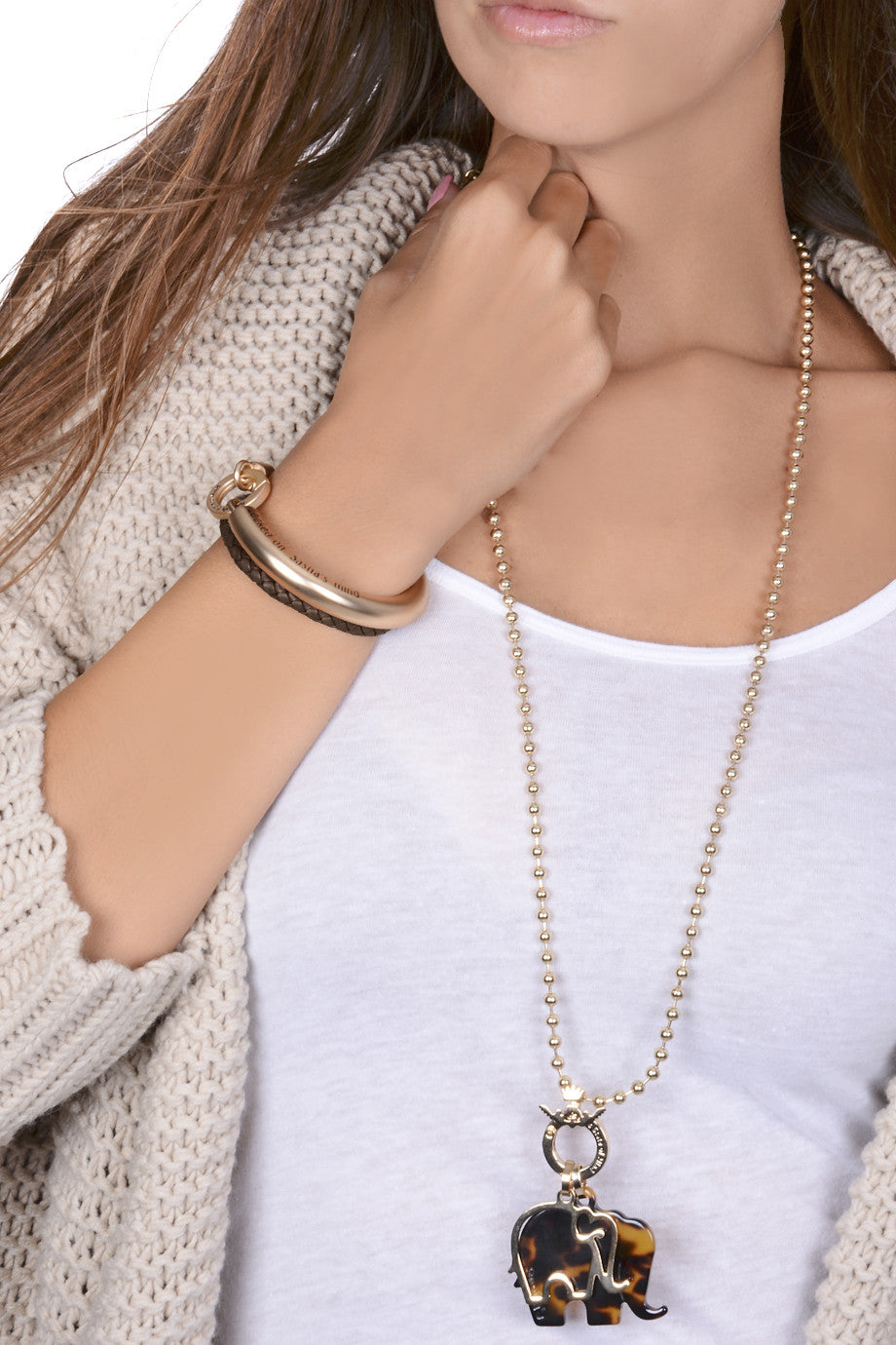 Καφέ Δερμάτινο Βραχιόλι - Sasha's | Κοσμήματα