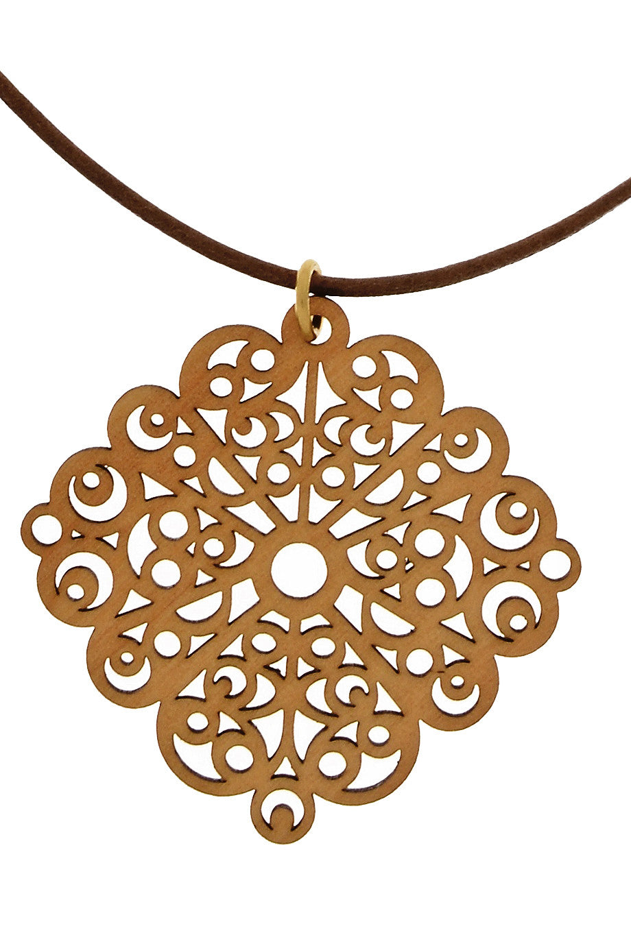 Καφέ Ξύλινο Μενταγιόν | Κοσμήματα