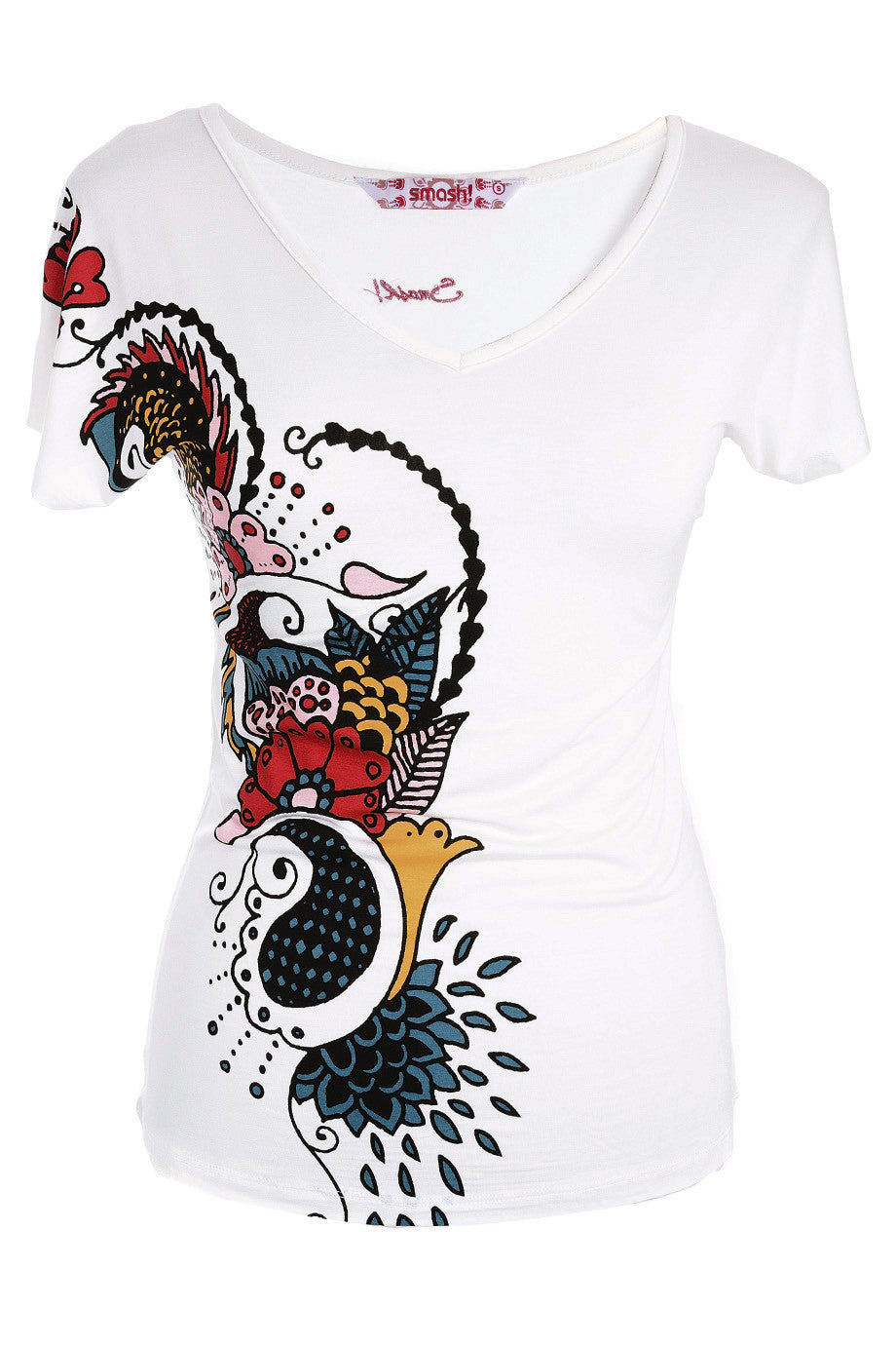 Λευκό Κοντομάνικο Τοπ | Γυναικεία Ρούχα