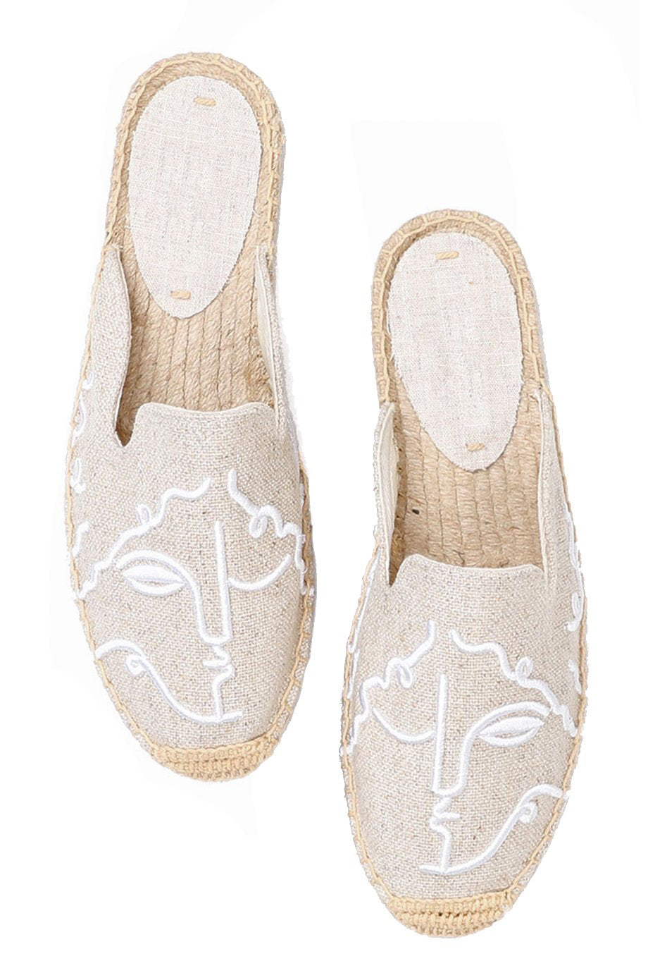 La Cara Μπεζ Εσπαντρίγιες με Κέντημα | Γυναικεία Παπούτσια - Εσπαντρίγιες