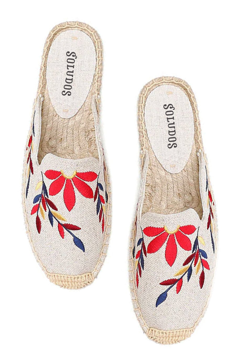 Carlotta Μπεζ Πολύχρωμες Εσπαντρίγιες με Κέντημα | Γυναικεία Παπούτσια - Εσπαντρίγιες