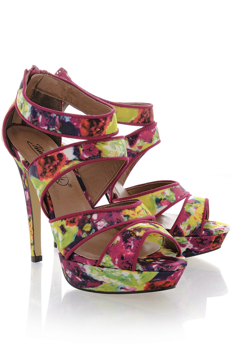 Φούξια Φλοράλ Πέδιλα | Γυναικεία Παπούτσια