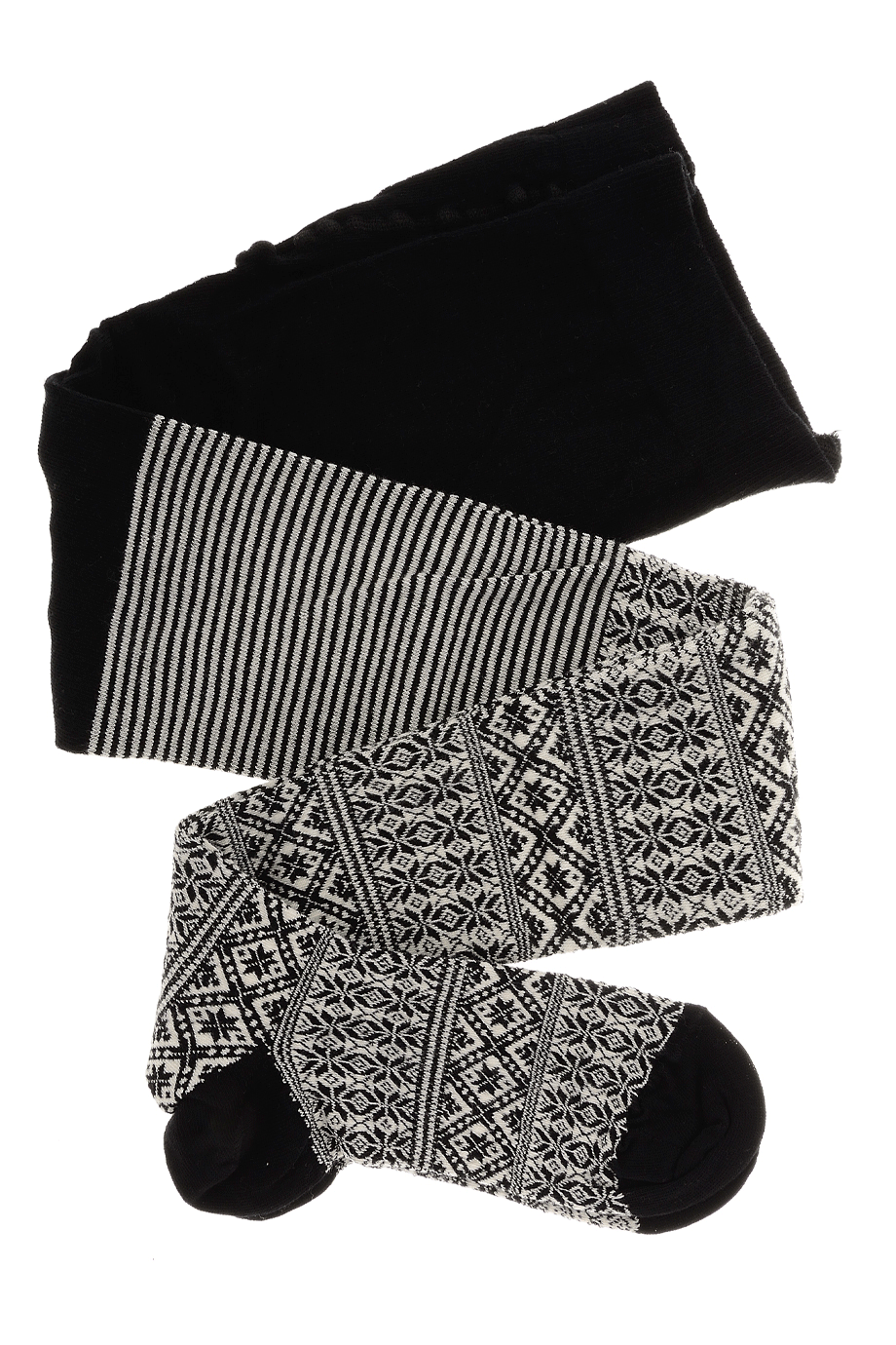 Λευκό Καλσόν με Μαύρο Σχέδιο | Καλσόν - TRASPARENZE