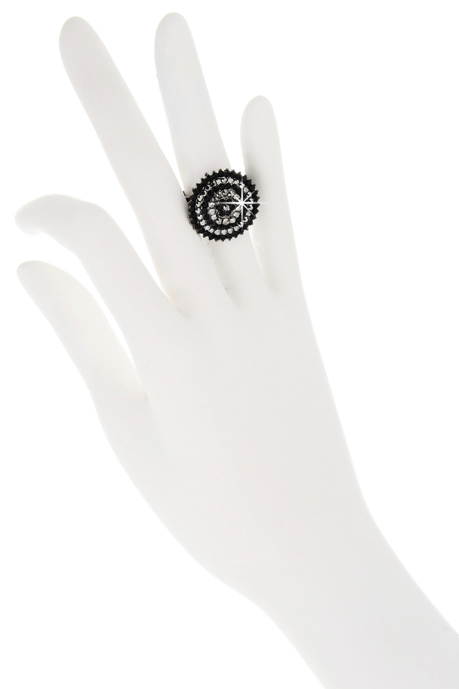 Μαύρο Στρογγυλό Δαχτυλίδι - Vanity Her | Κοσμήματα