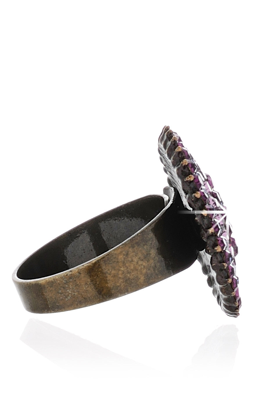 Μωβ Δαχτυλίδι με Κρύσταλλα - Vanity Her | Κοσμήματα