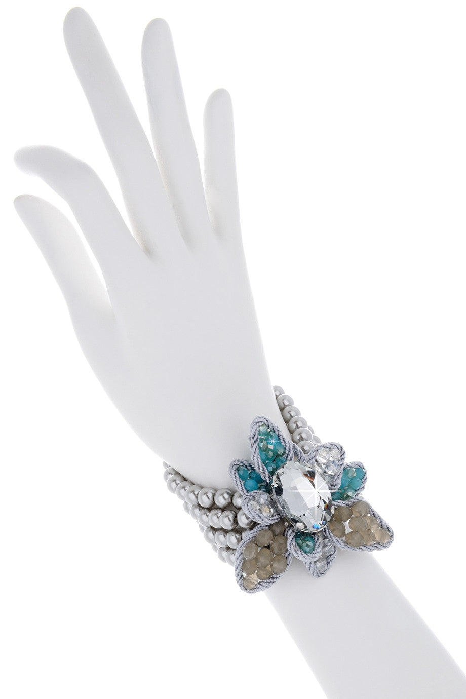 Ασημί Βραχιόλι με Πέρλες - Vanity Her | Κοσμήματα