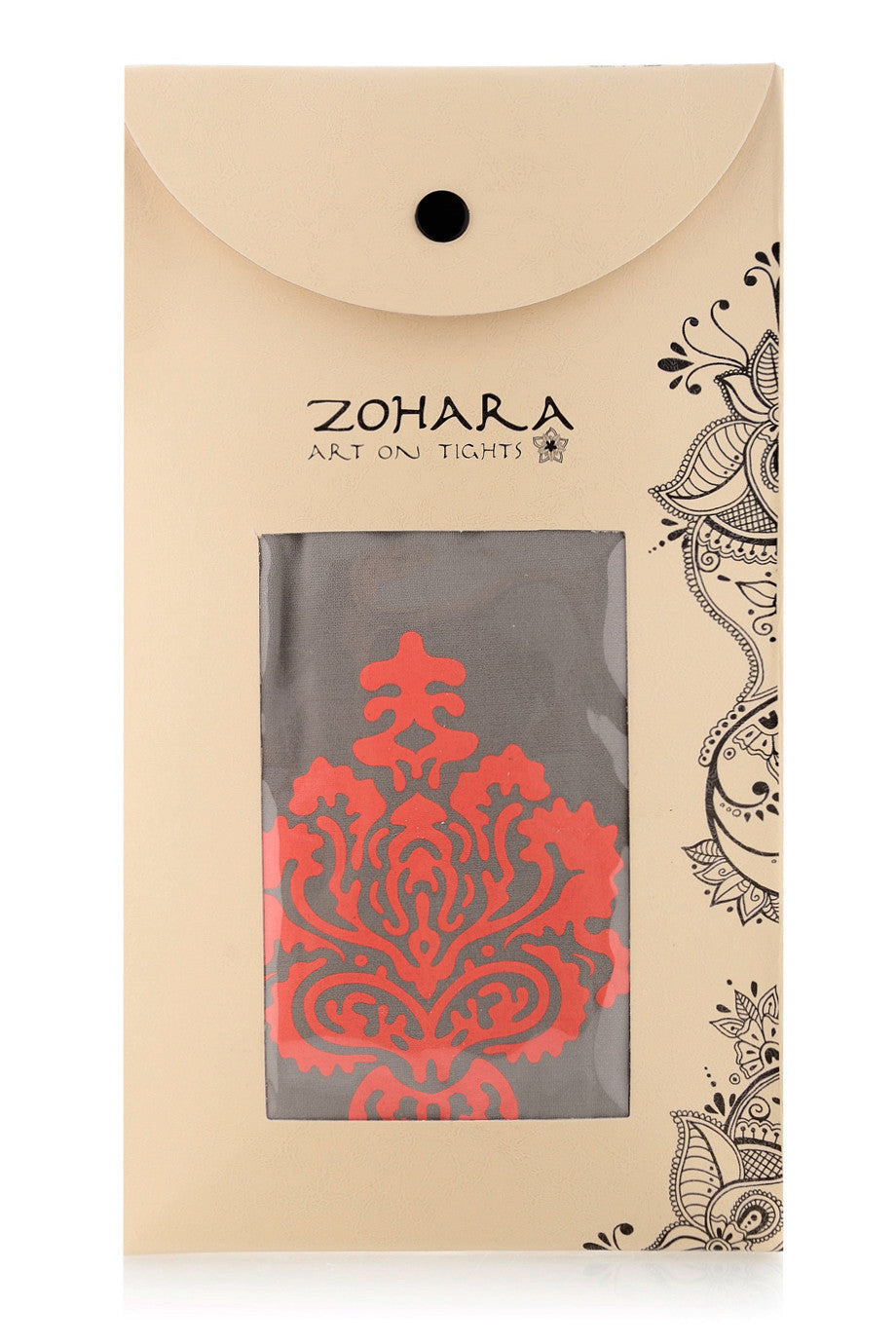 ZOHARA PIASLEY Γκρι Καλσόν με Ροζ Σχέδιο