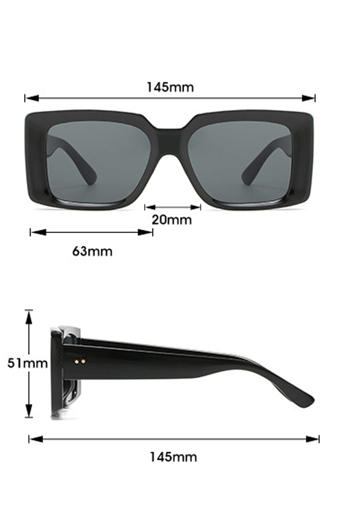 Lunettes de soleil tendance bleues surdimensionnées Arlenia