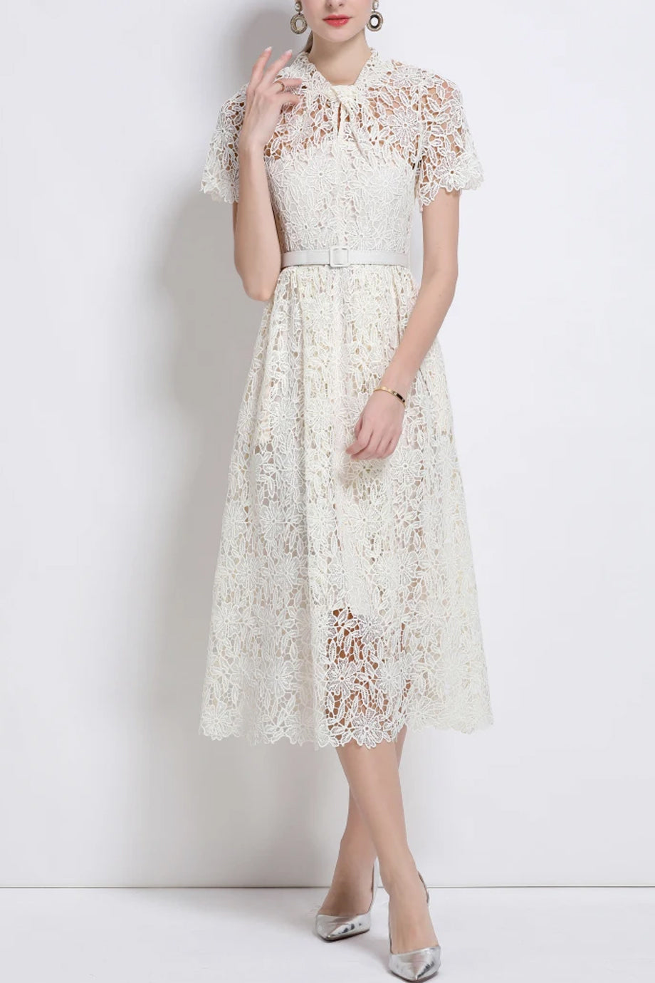 Sunlit Lace Dress