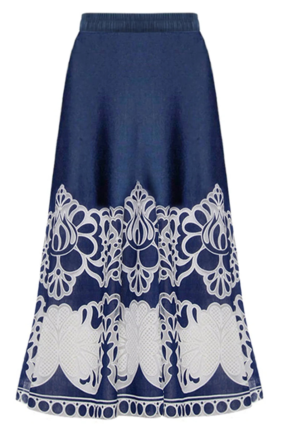 Blue Delilah Ολόσωμο Μαγιό και Φούστα Παρεό Σετ | Μαγιό - Ολόσωμα - Swimwear One Piece | Blue Delilah One-Piece Swimsuit with Pareo Skirt