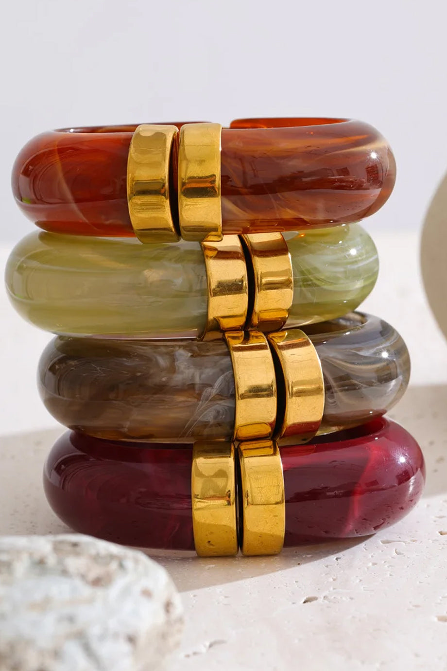 Moss Βραχιόλι Χειροπέδα | Κοσμήματα Βραχιόλια Cuff Bracelets | Moss Resin Cuff Bracelet