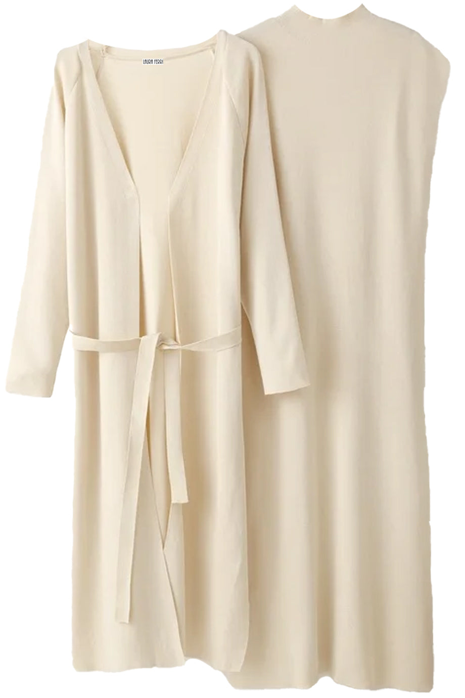 Clea Σετ με Αμάνικο Φόρεμα και Ζακέτα | Πλεκτά Σετ - Knit Sets | Clea Knit Set with Dress and Cardigan