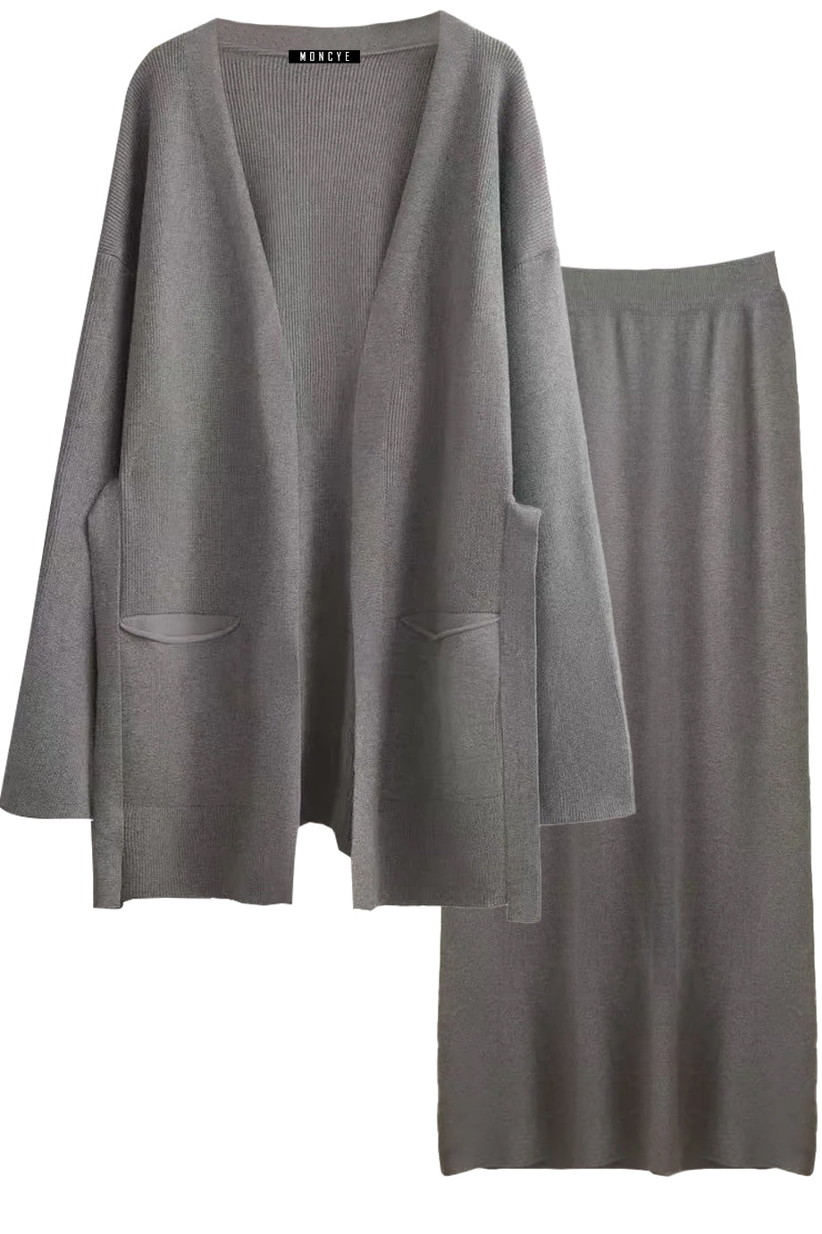 Eliane Knit Set with Cardigan and Skirt