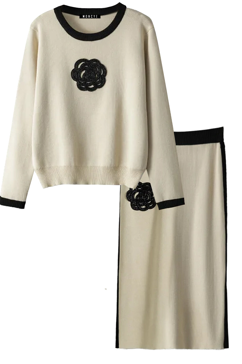 Camelisse Πλεκτό Σετ με Τοπ και Φούστα | Γυναικεία Ρούχα - Πλεκτά Σετ Clothing Sets | Camelisse Knit Set with Cardigan and Skirt